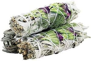 White Sage with Crown Chakra Flowers (1pk)