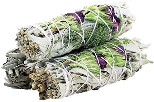 White Sage with Crown Chakra Flowers (1pk)