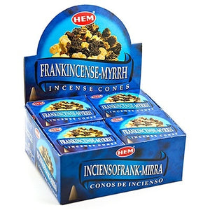 HEM- Frankincense-Myrrh Cones (1pk)