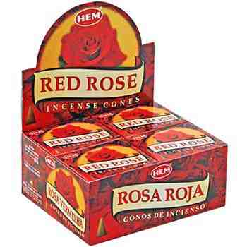 HEM- Red Rose Cones (1pk)