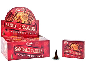 HEM- Sandal Cinnamon Cones (1pk)