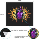 Skull Sun Heart Tapestry