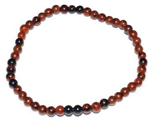 4mm Mahogany Obsidian bracelet